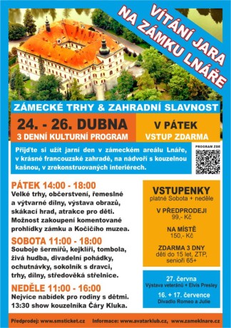 2026 - Zámek Lnáře -Vítání jara 24.-26.4.