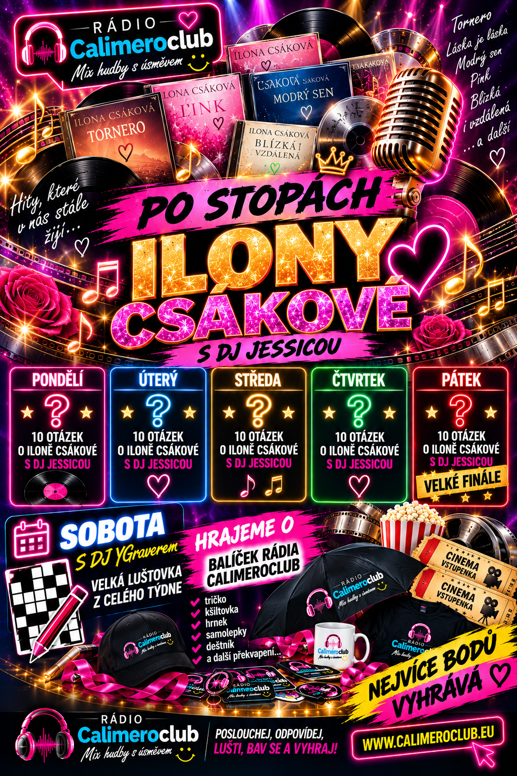 Neonová soutěž Po stopách Ilony Csákové